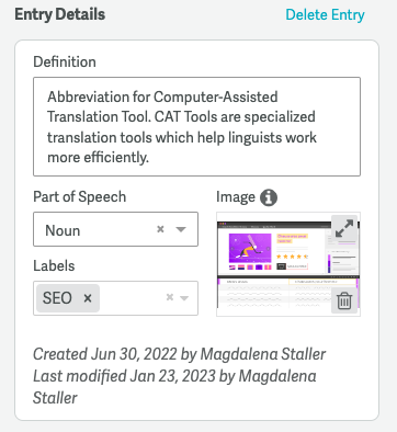 Elements of a Glossary Entry – Smartling Help Center