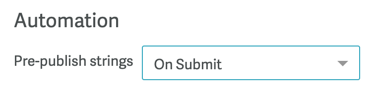 Workflow Prepublish setting
