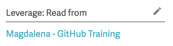 GitHub project's leverage configuration