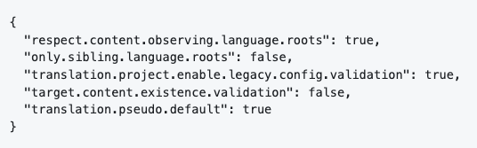 Pseudo translation default setting enabled in the OSGi configuration console
